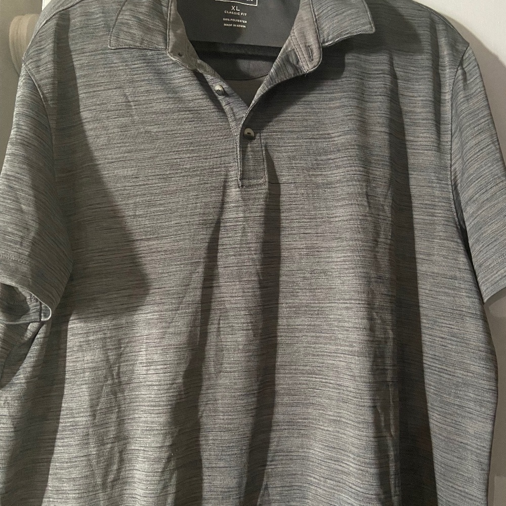 Van Heusen Polo Shirt Gray Size XL Mens